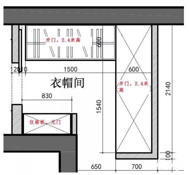 小户型做不了衣帽间?把握好尺寸,只需3m就能拥有