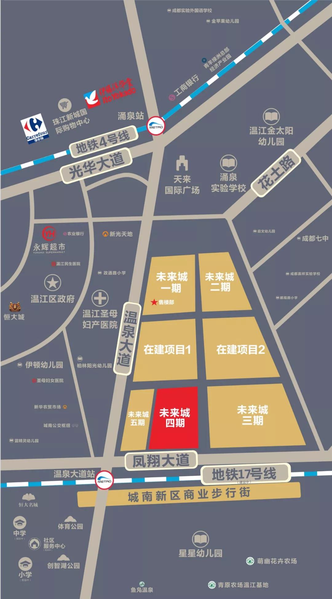 南侧是凤溪大道和光华8线,属于城西光华新城板块