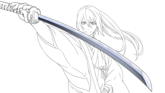 日本刀怎么画?教你武士刀的种类构造与画法!