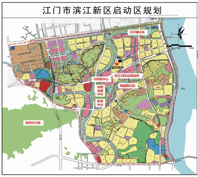 滨江新区启动区规划图
