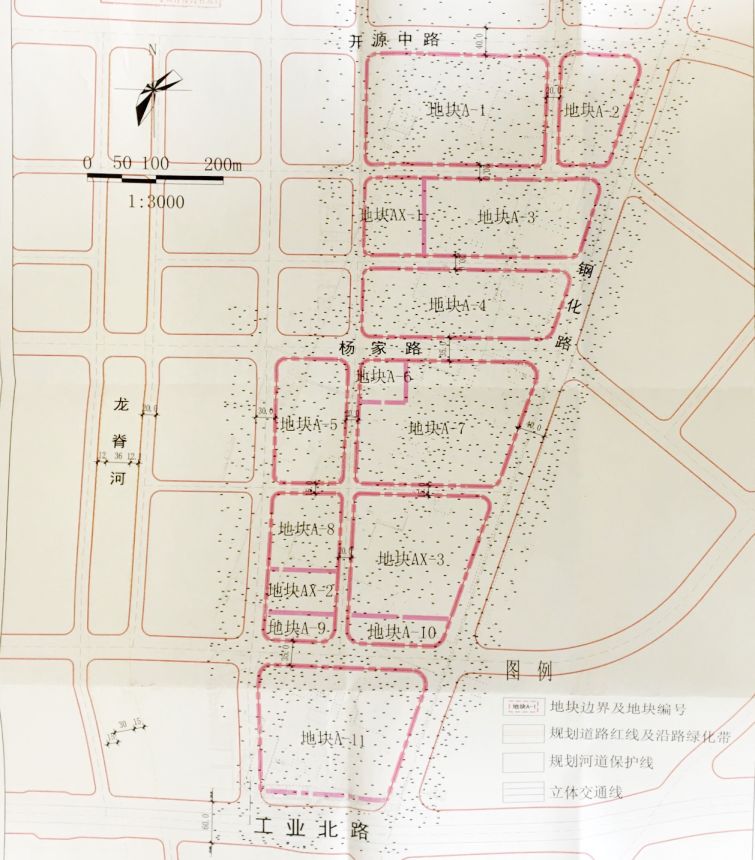 化肥厂组团位置及地块分布图