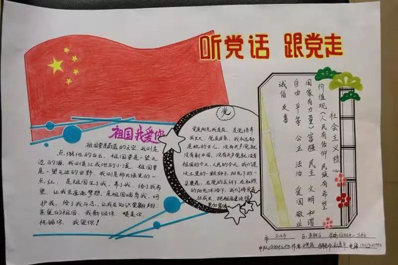 "我眼中的脱贫攻坚,我眼中的家乡变化"麦积区青少年手抄报展示(b组)