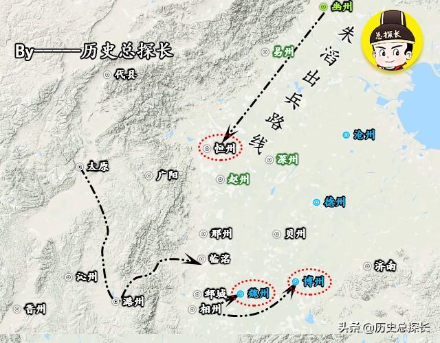 原创地图上的战争三镇节度使联合叛乱大唐王朝再现危急