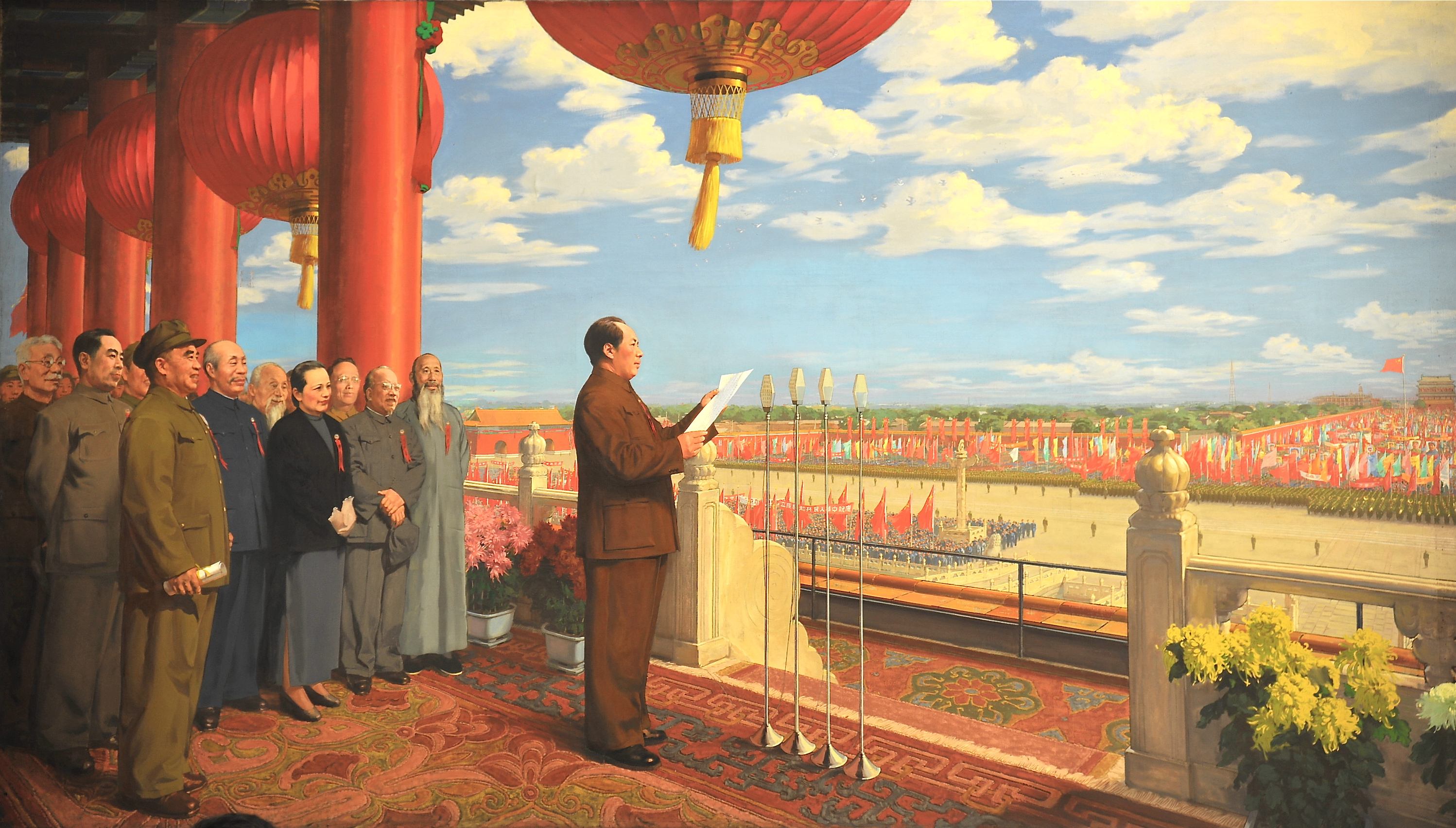 油画《开国大典,董希文创作于1953年