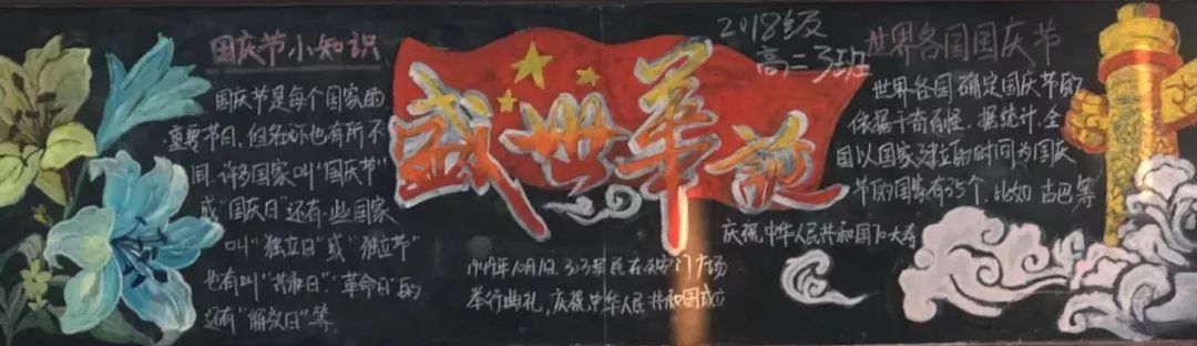 庆祝新中国成立70周年主题黑板报活动评比结果