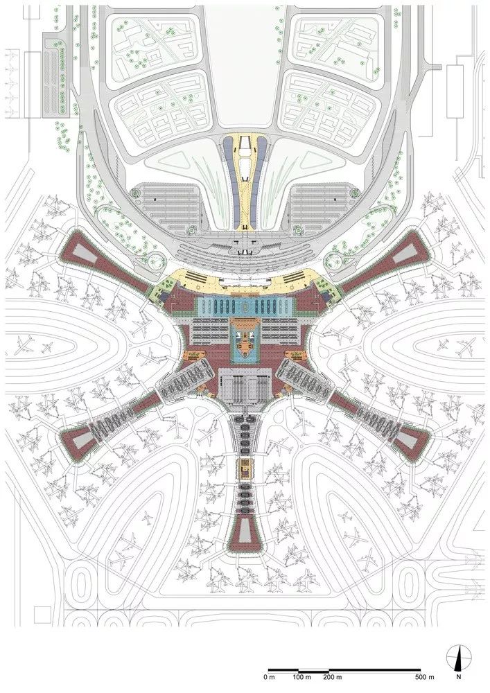 北京大兴机场最新全貌平面设计图
