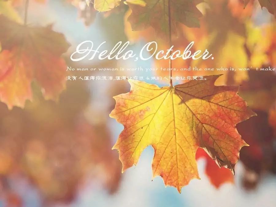 你好 hello 十月 october