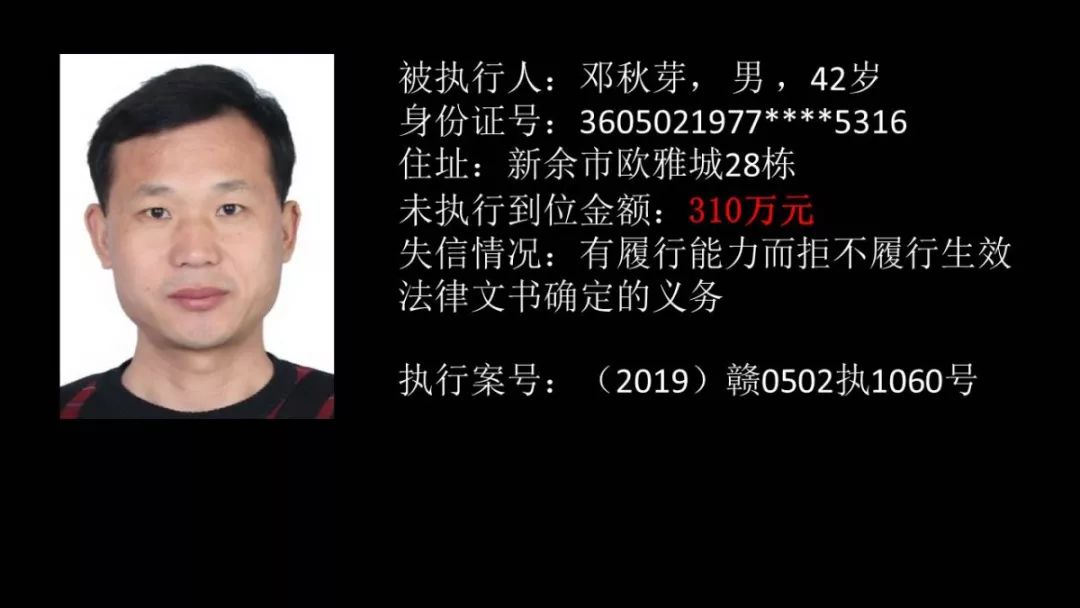 【失信曝光】渝水区法院曝光一批失信被执行人名单！