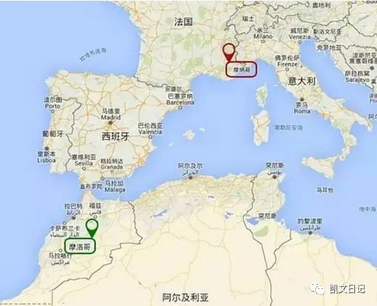 摩纳哥和摩洛哥的区别你知道吗英文翻译，摩洛哥与摩纳哥分别在哪