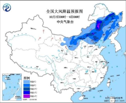 冷空气将驰骋于长江以北地区大风降温降雨天气将至
