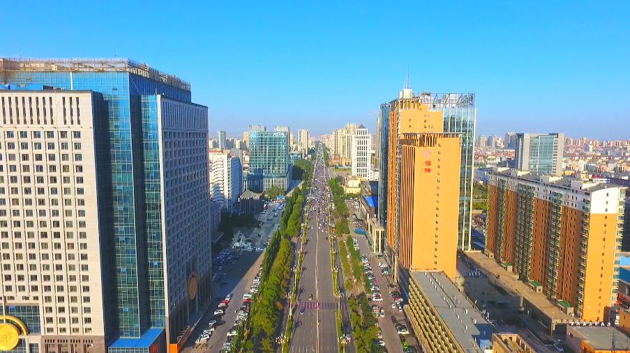 上世纪80年代 包头市区航拍 上世纪七八十年代 钢铁大街 上世纪八十