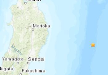 日本东部海域发生4.8级地震震源深度10千米