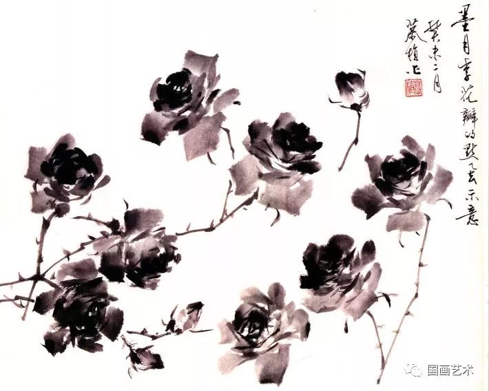 图文教程:月季花写意画法详解