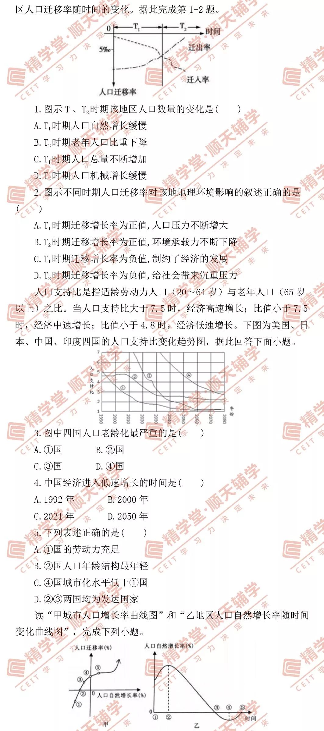 高三地理 人口_高中地理人口思维导图