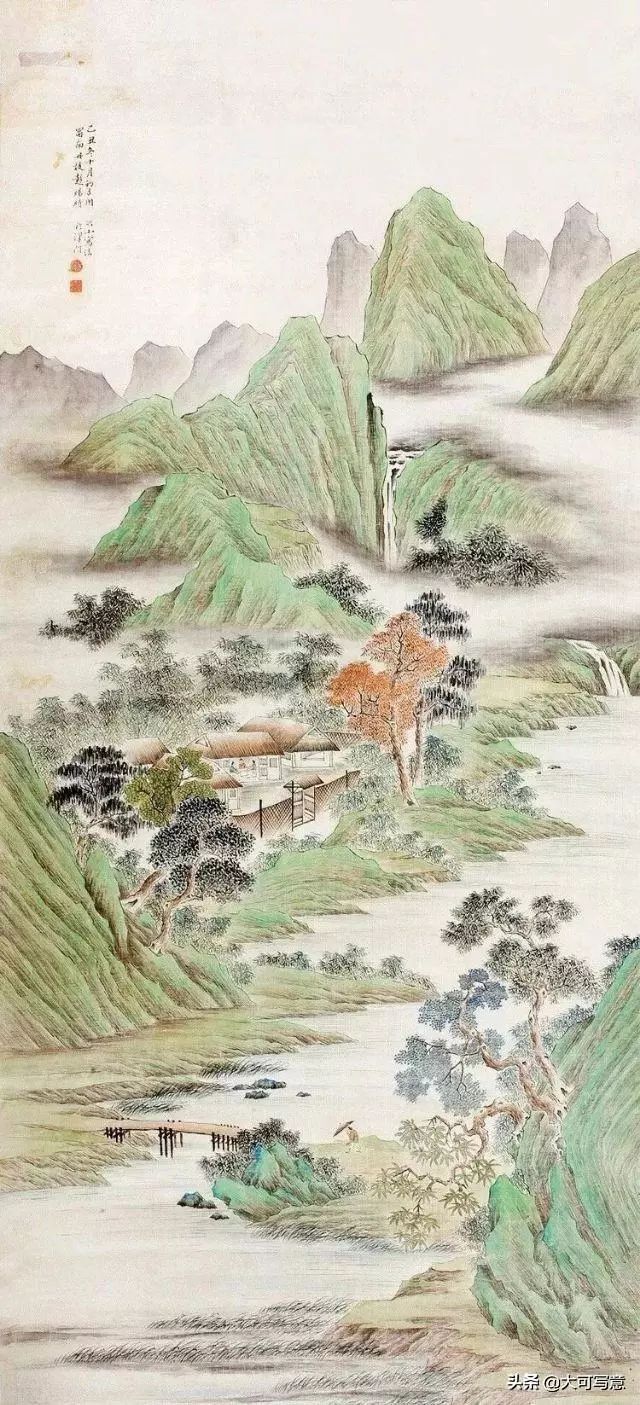 清彭旸青绿山水太美