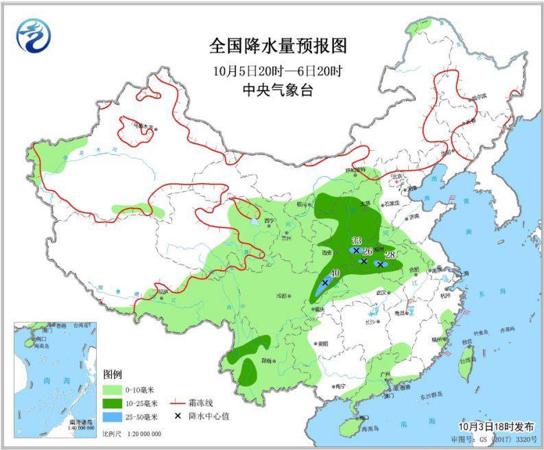 全国降水量预报图