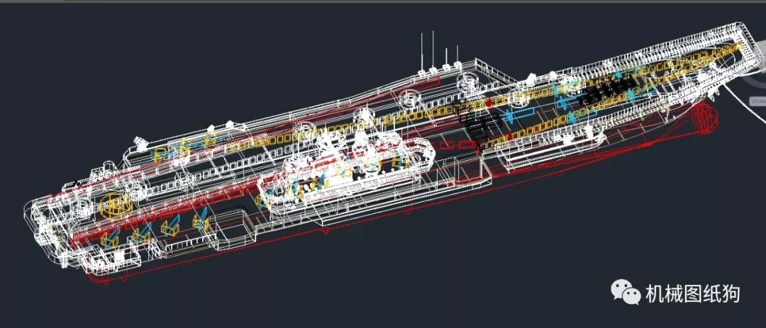 【海洋船舶】辽宁号航母及舰载机3d图纸 autocad设计