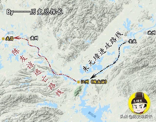 原创地图上的战争:鄱阳湖大战,朱元璋一战定乾坤,擒杀枭雄陈友谅