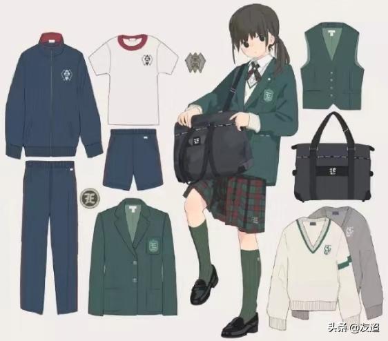 的校服 自从接触了校园类的日本动漫开始, 男生一律都是西式外套 衬衫