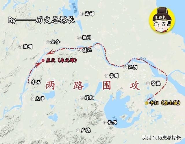 原创地图上的战争:鄱阳湖大战,朱元璋一战定乾坤,擒杀枭雄陈友谅