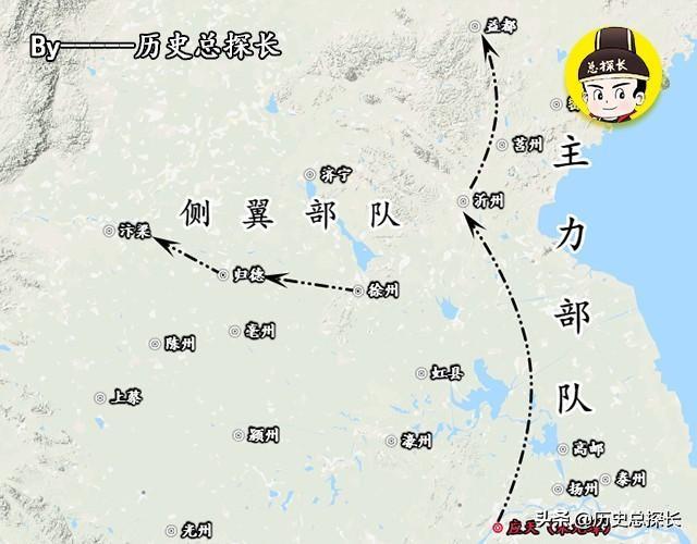 原创地图上的战争:两路大军征讨南北各地,朱元璋在应天称帝