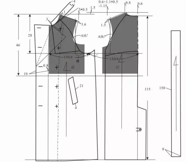 风衣制图_风衣结构制图(2)