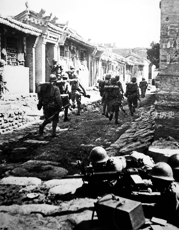 9月14日,攻入广灵县城的日军平岩部队.