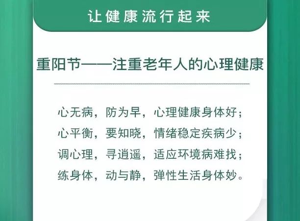 重阳节—注重老年人的心理健康