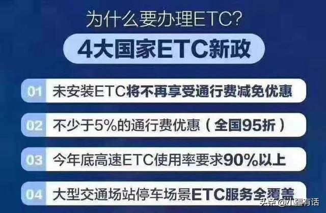 朋友们年底了还没办etc的抓紧时间现在政策免费明年开始就收费了