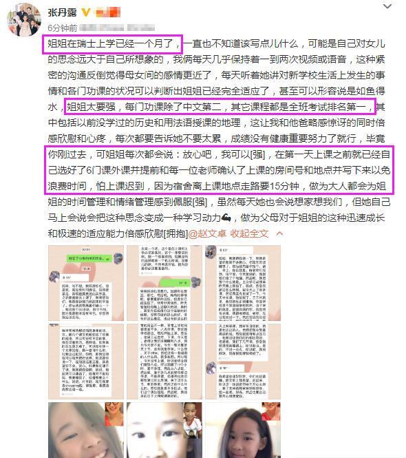 學霸！趙文卓12歲女兒瑞士上學，除中文第二，其他課程全班第一 娛樂 第1張