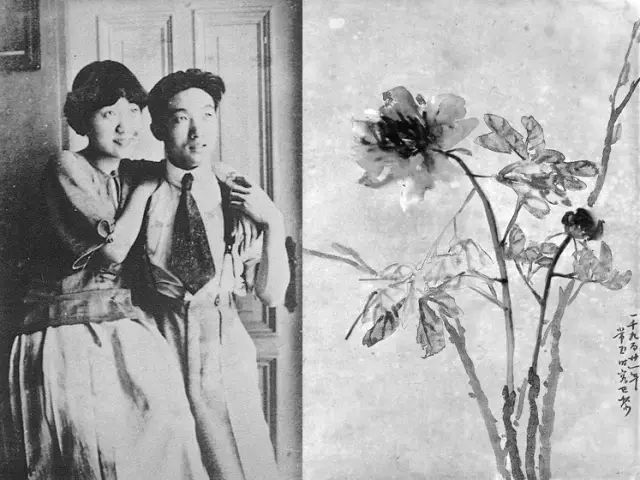 ���챯���뽯��ޱ��Լ1923�ꡣ�����ҳ������ṩ  �ң����񣬡�ĵ������ˮīˮ��ֽ����1921�꣬60.5 x 43.5cm��̨���ո����ṩ��