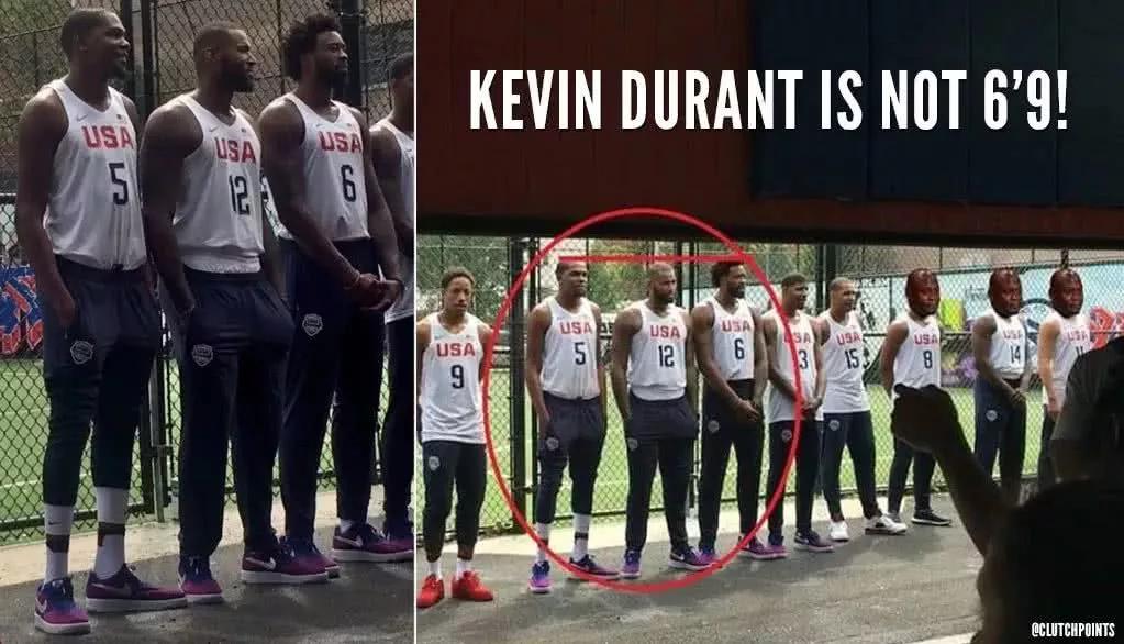 真相大白不是2米06更不是2米11杜兰特身高之谜终于揭开