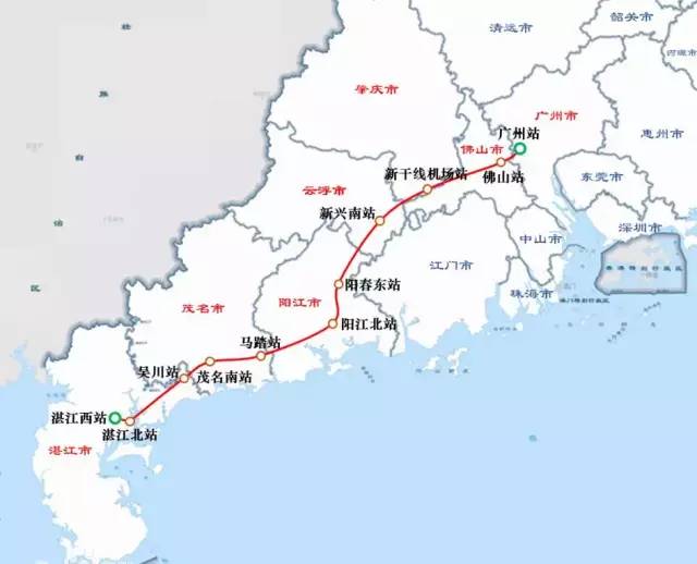 好消息广湛高铁动工了阳江站点确认在