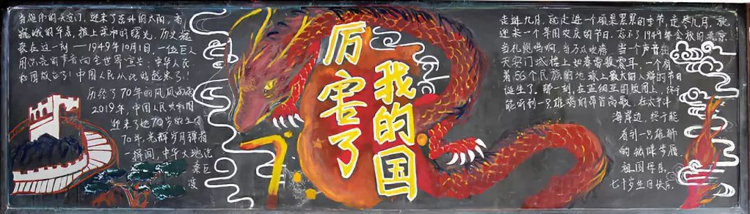 高一国庆优秀黑板报展示