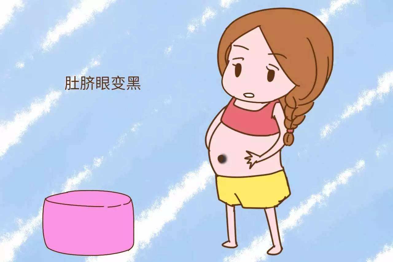 原创孕妈肚脐眼发黑是发炎症了么或者是生男孩的征兆