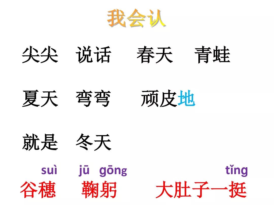 部编版小学一年级语文上册第4课四季知识点图文解读