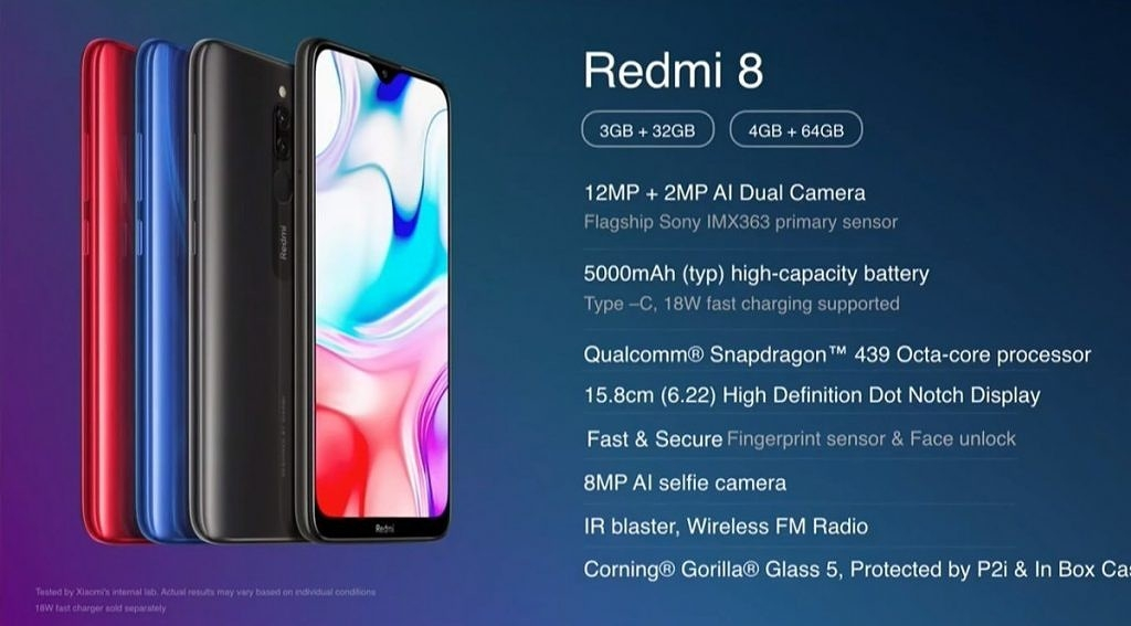 小米发布Redmi8，低配版RedmiNote8Pro