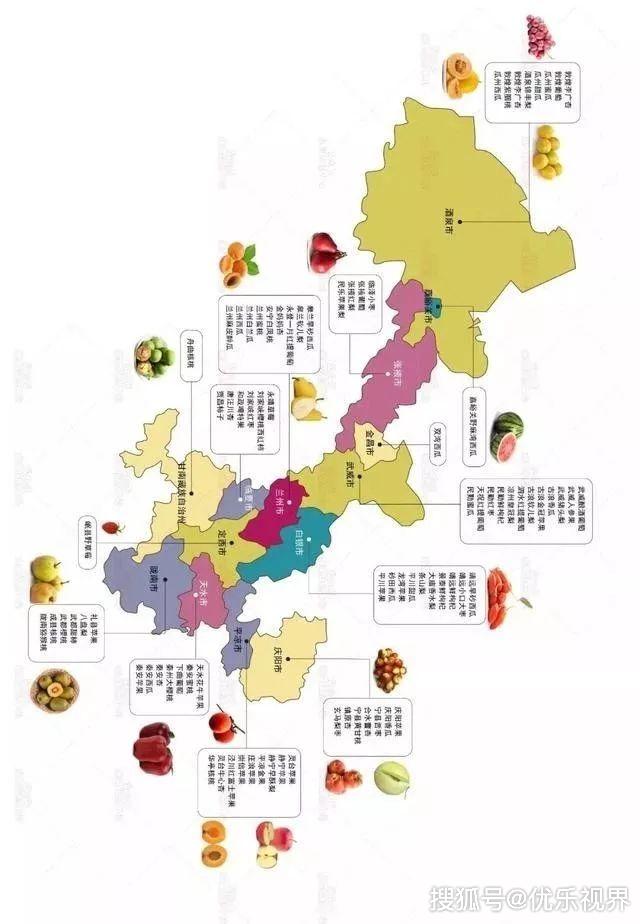 甘肃水果地图你的家乡盛产哪些水果