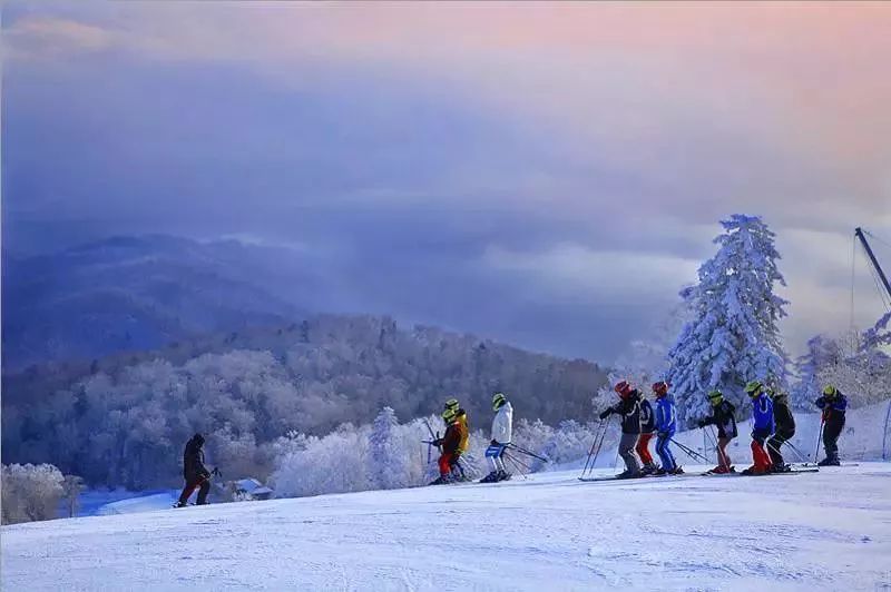 万科松花湖滑雪场,其独特的地形可以满足专业和非专业的滑雪者.