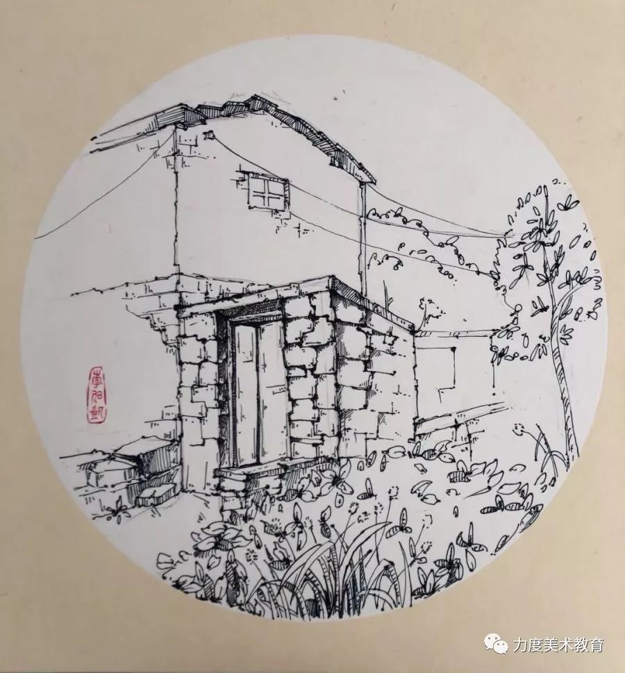 力度美术学校太行山风景速写作品展