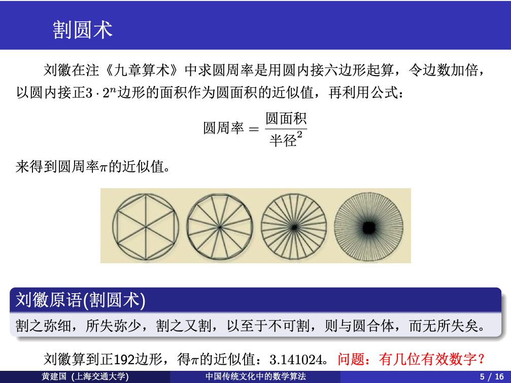中国传统文化中的数学圆周率计算i