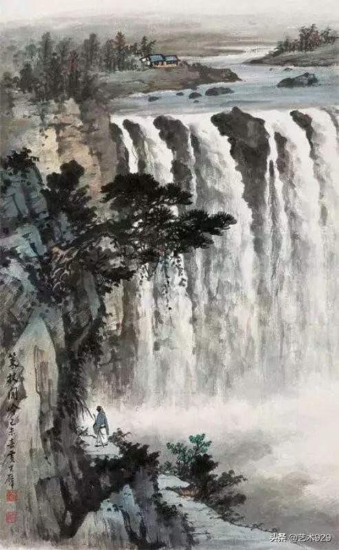 山水画技法|如何画瀑布和水口