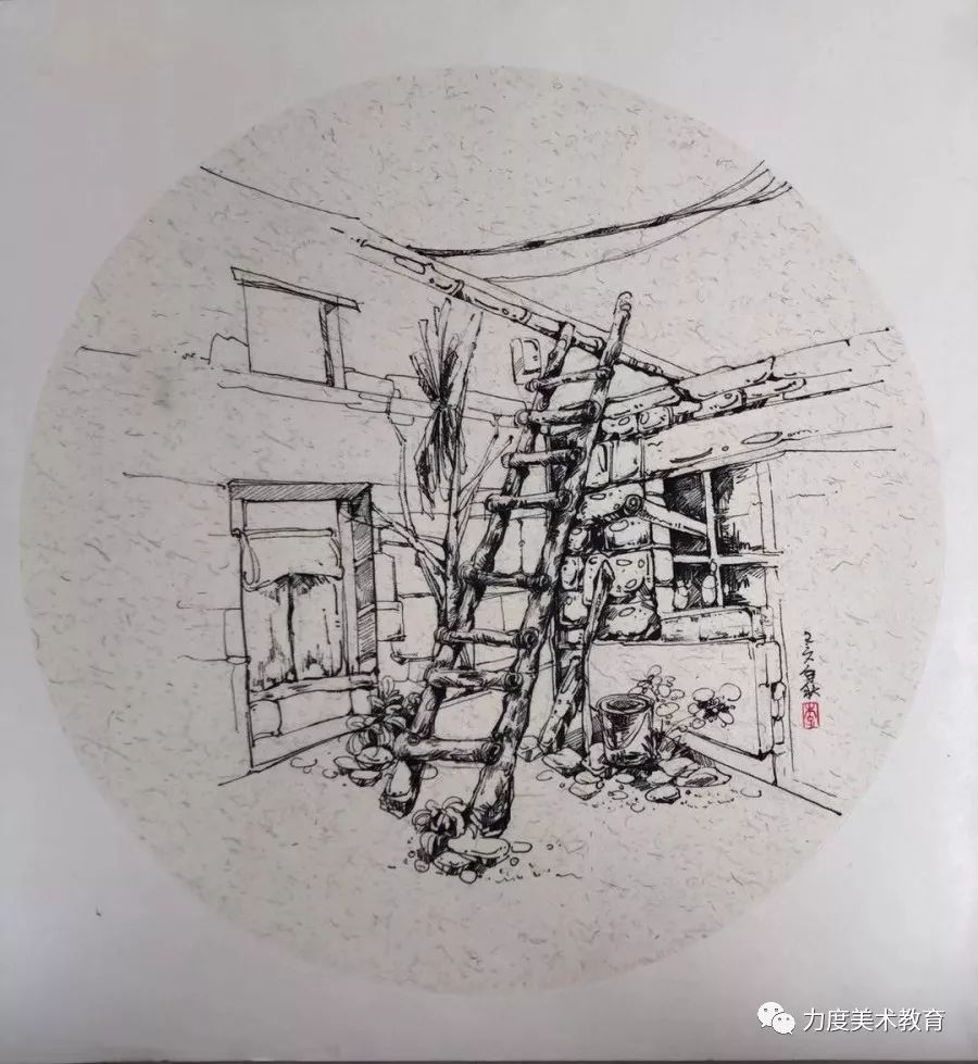 力度美术学校太行山风景速写作品展