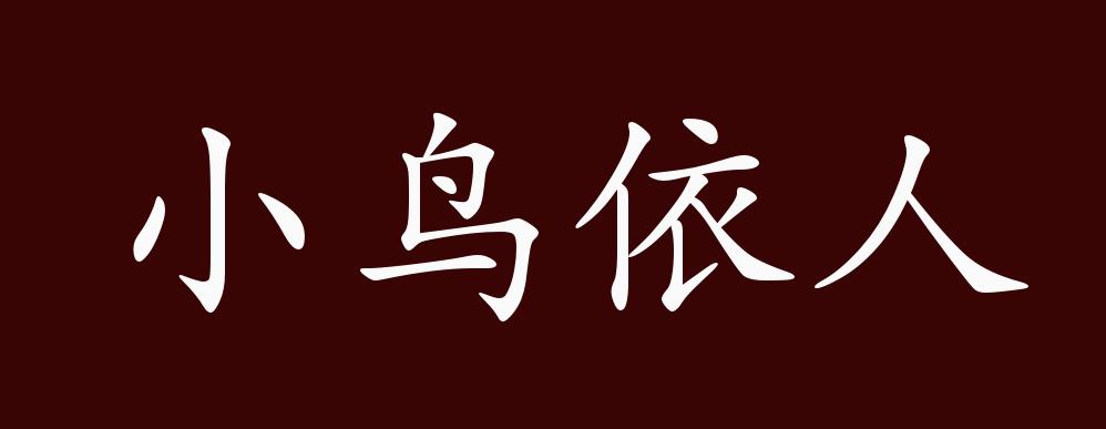 原创小鸟依人的出处,释义,典故,近反义词及例句用法 成语知识