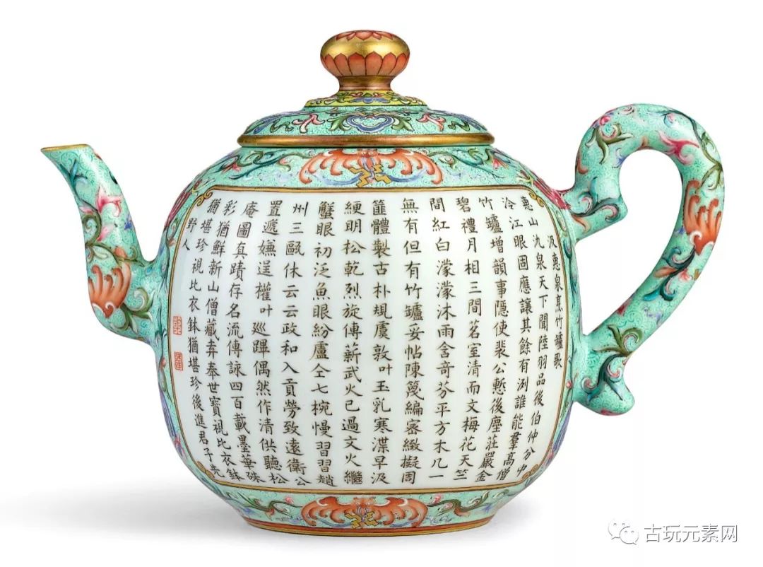 乾隆爷泡茶简直太奢侈了，御制茶壶逾2000万成交！_搜狐网