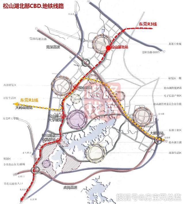 目前 东莞地铁r3号线(计划将于2024年完工)将在cbd设置松山湖北站