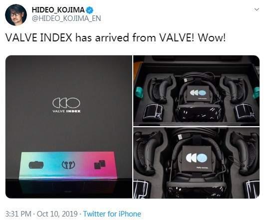 V社赠送小岛秀夫一套自家VR设备小岛开心发推特晒照_Index