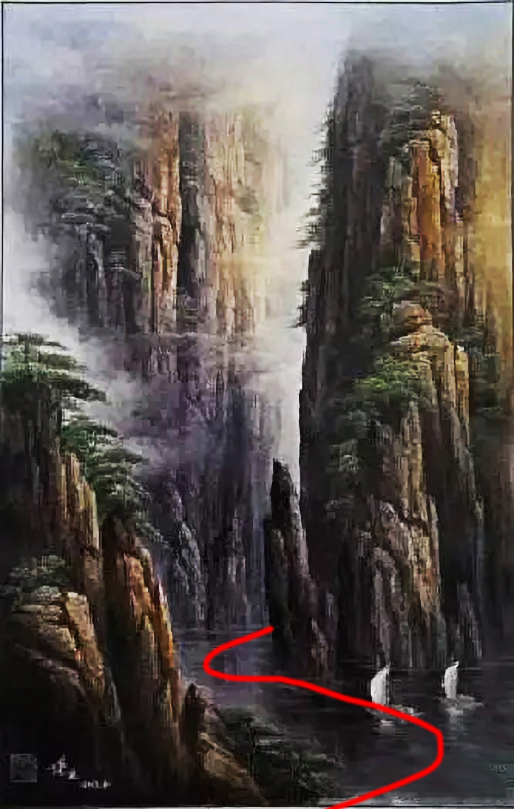 超级绘画干货丨山水画风景油画刀画常用构图总结大全