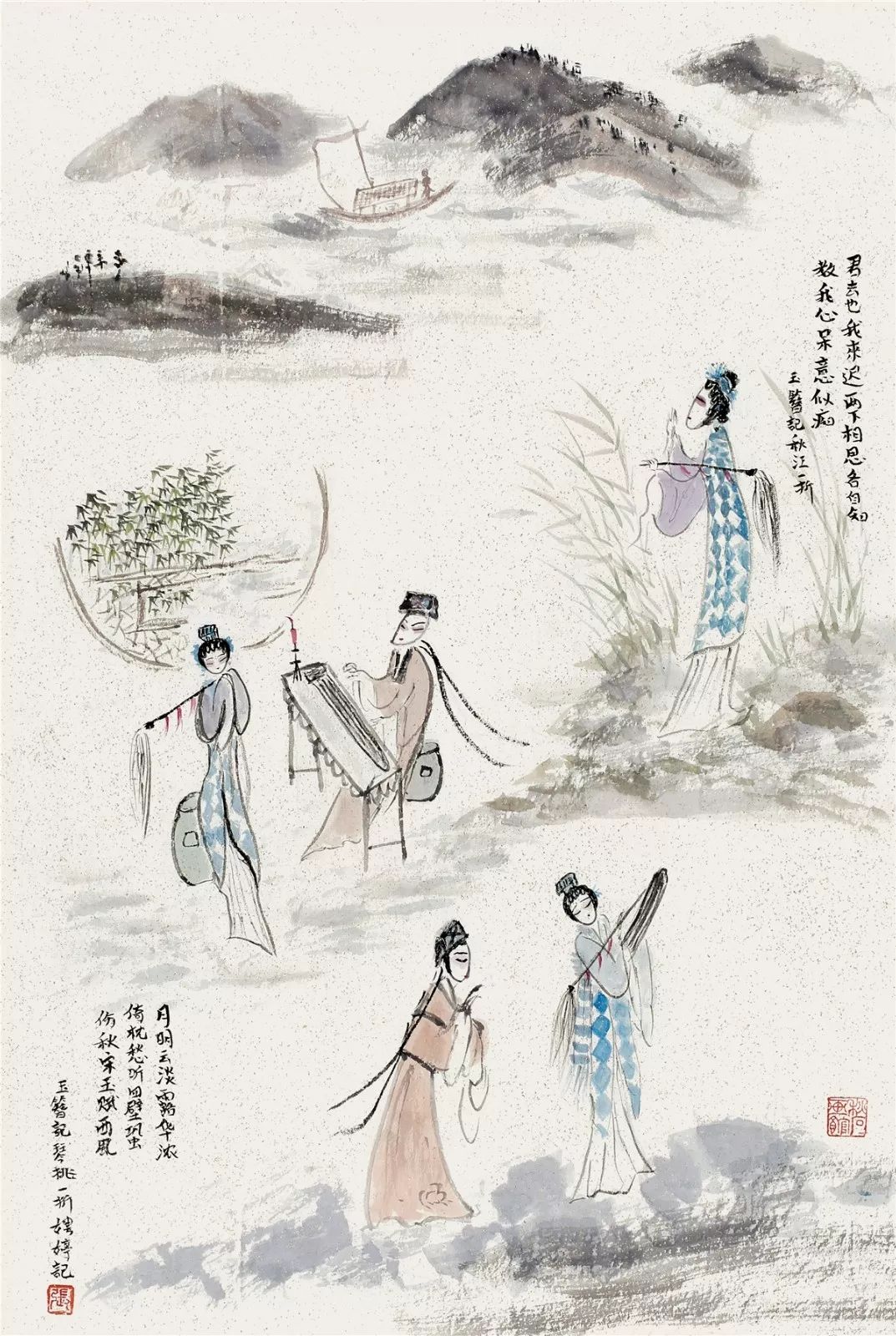 【新镇新貌】古镇墨戏丨中国水墨戏画作品展就在川沙，赶紧来观展吧！_戏曲