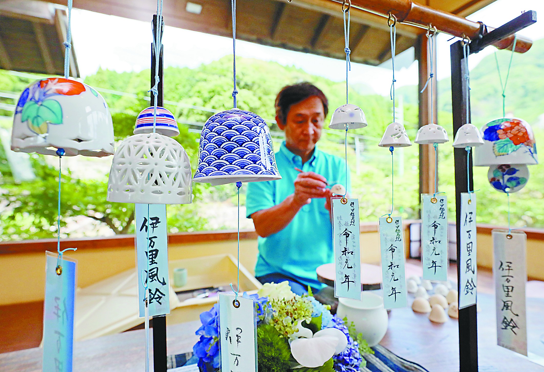 风铃 日本的 夏日风情诗 玻璃